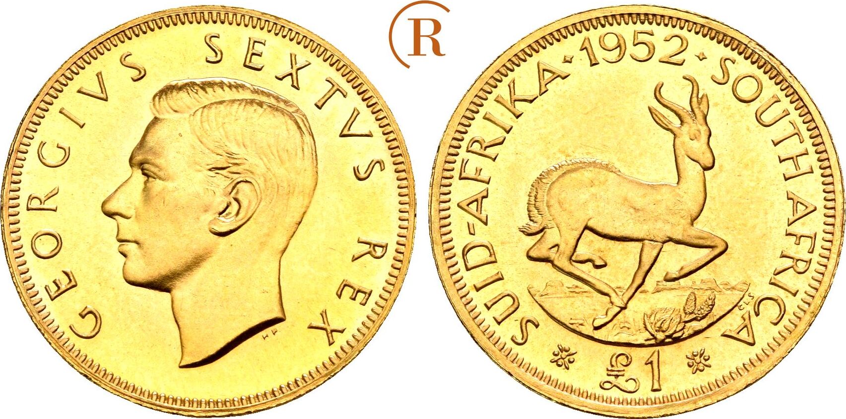 S DAFRIKA George VI 1936 1952 Pound 1952 Pretoria Gold Stempelglanz s-dafrika-george-vi-1936-1952-pound-1952-pretoria-gold-stempelglanz