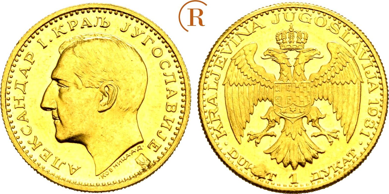 JUGOSLAWIEN Alexander I., 19211929 Dukat 