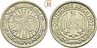 WEIMARER REPUBLIK Kursmünzen 50 Reichspfennig 1932 E Besserer Jahrgang. Vorzüglich