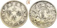 CHINA HSUAN TUNG, 1909-1911 7 Mace and 2 Candareens (Dollar) year 3 (1911), Tientsin Winziger Chopma