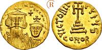 BYZANZ Constans II., 641-668 n.Chr. Solidus 654-659 n.Chr., Konstanti Gold. Minimale Prägeschwäche, 
