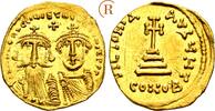 BYZANZ Heraclius, 610-641 n.CHr. Solidus 629-632 n.Chr., Konstanti Gold. Minimale Prägeschwäche, Ste