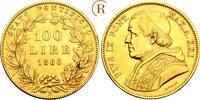 VATIKAN/KIRCHENSTAAT Pius IX., 1846-1878 100 Lire 1866 R, Rom Gold. Winziger Randfehler, vorzüglich