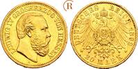 KAISERREICH HESSEN Ludwig IV., 1877-1892 20 Mark 1892 Gold. Winzige Randfehler, sehr schön - vorzügl