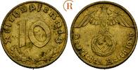 DRITTES REICH Kursmünzen 10 Reichspfennig 1936 E Winzige Fleckchen, sehr schön +