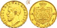 RUMÄNIEN Karl I., 1866-1914 20 Lei 1883 B, Bukarest Gold. Vorzüglich