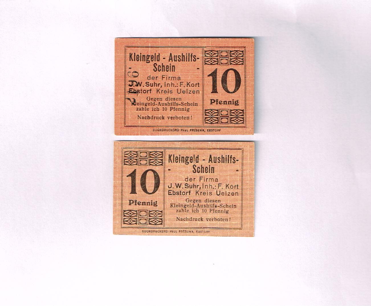 Niedersachsen Epstorf 10 Pfennig O D J W Suhr Inh F Kort I Ma Shops