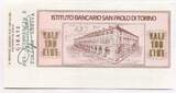 Italien 100 Lire 30.11.1976 ~ Istituto Bancario San Paolo di Torino ~ unc