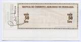 Italien 50 Lire 07.02.1977 ~ La Banca di Credito Agrario di Ferrara ~ unc
