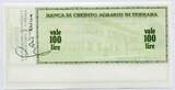Italien 100 Lire 04.04.1977 ~ La Banca di Credito Agrario di Ferrara ~ unc