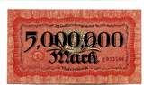 Württemberg 5 Mio. Mark 1.8.1923 Stuttgart, unz