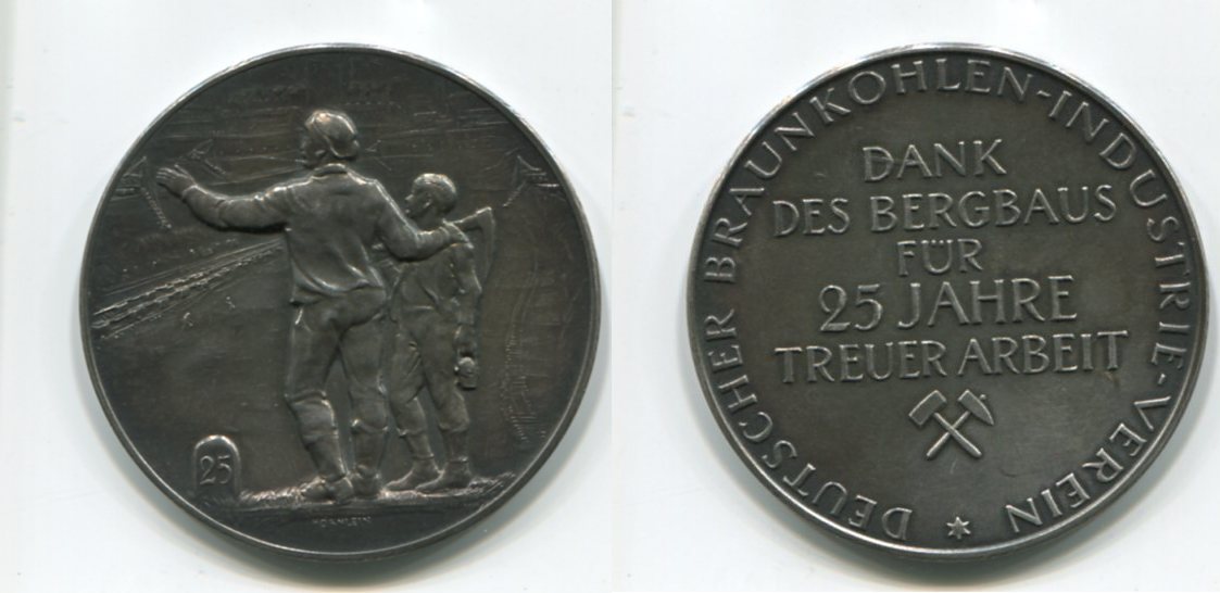 Medaillen von F.W.Hörnlein, Ag.Medaille (1926) Deutscher Braunkohlen
