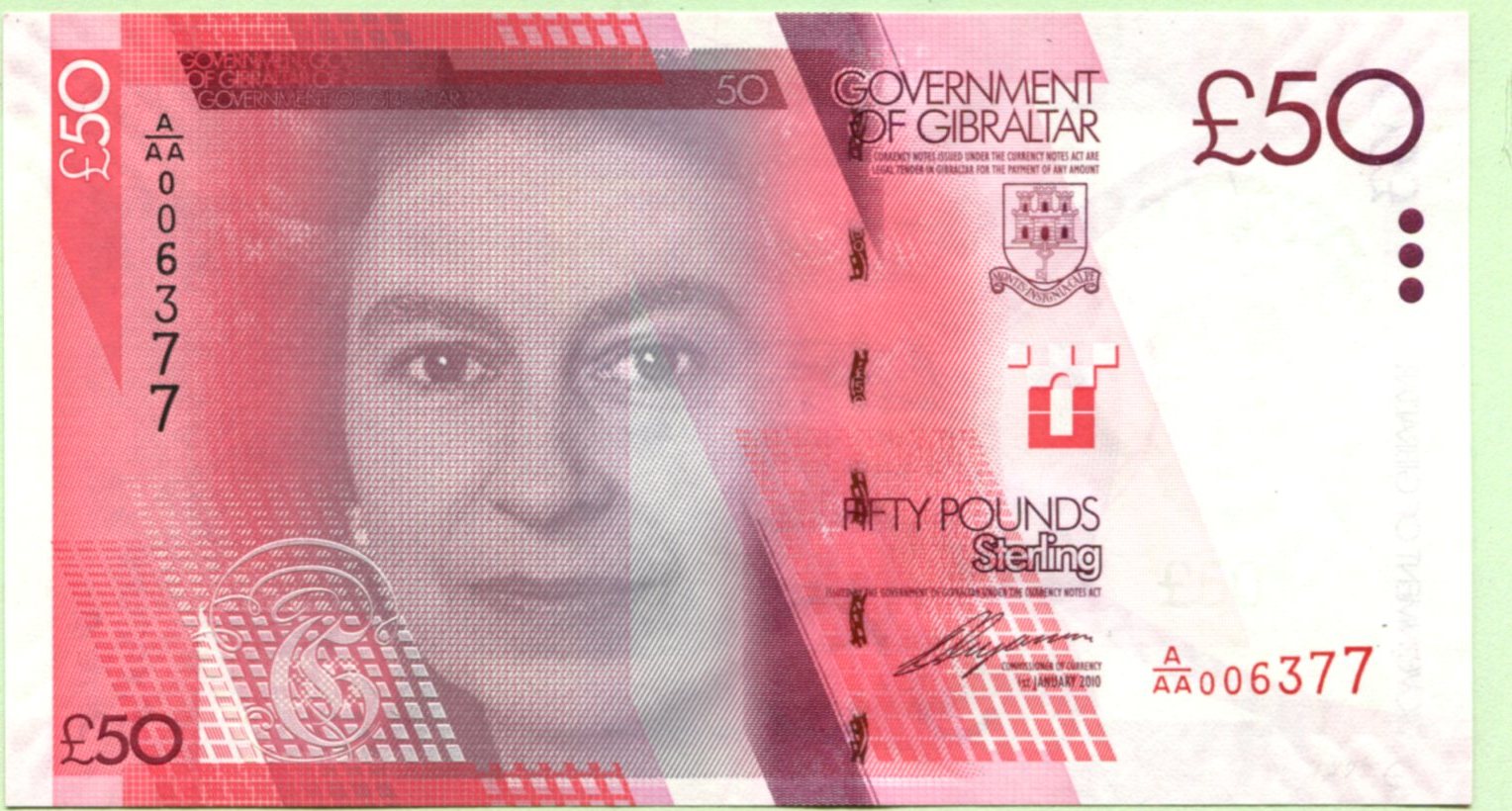 Gibraltar 50 Pounds 2010 I MA Shops gibraltar-50-pounds-2010-i-ma-shops