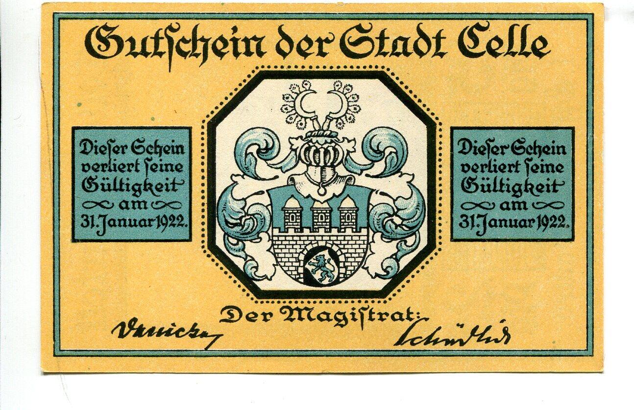 Niedersachsen, 25 Pfg. 2x50 Pfg. 75 Pfg. 100 Pfg. o.D.-31.1.1922 Celle ...