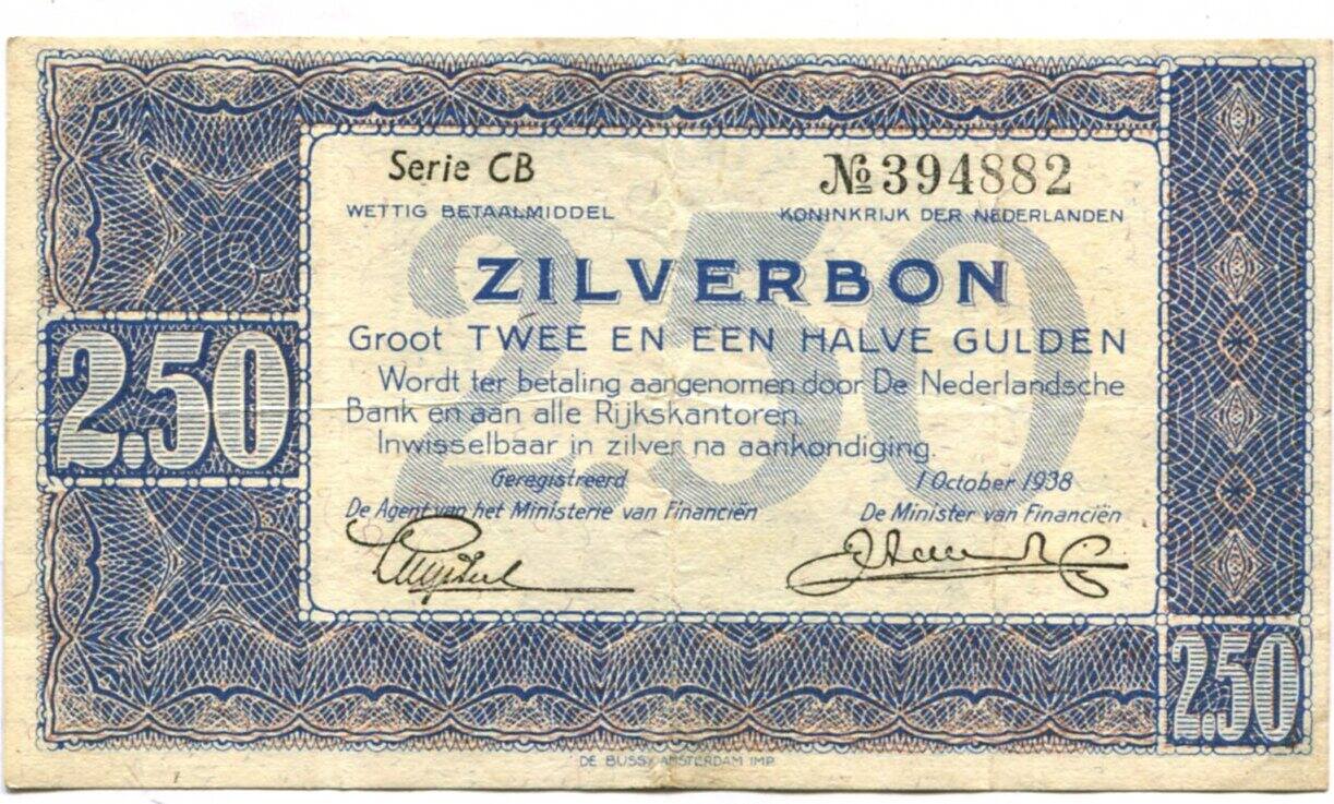 Niederlande, 2,5 Gulden 1938 III | MA-Shops