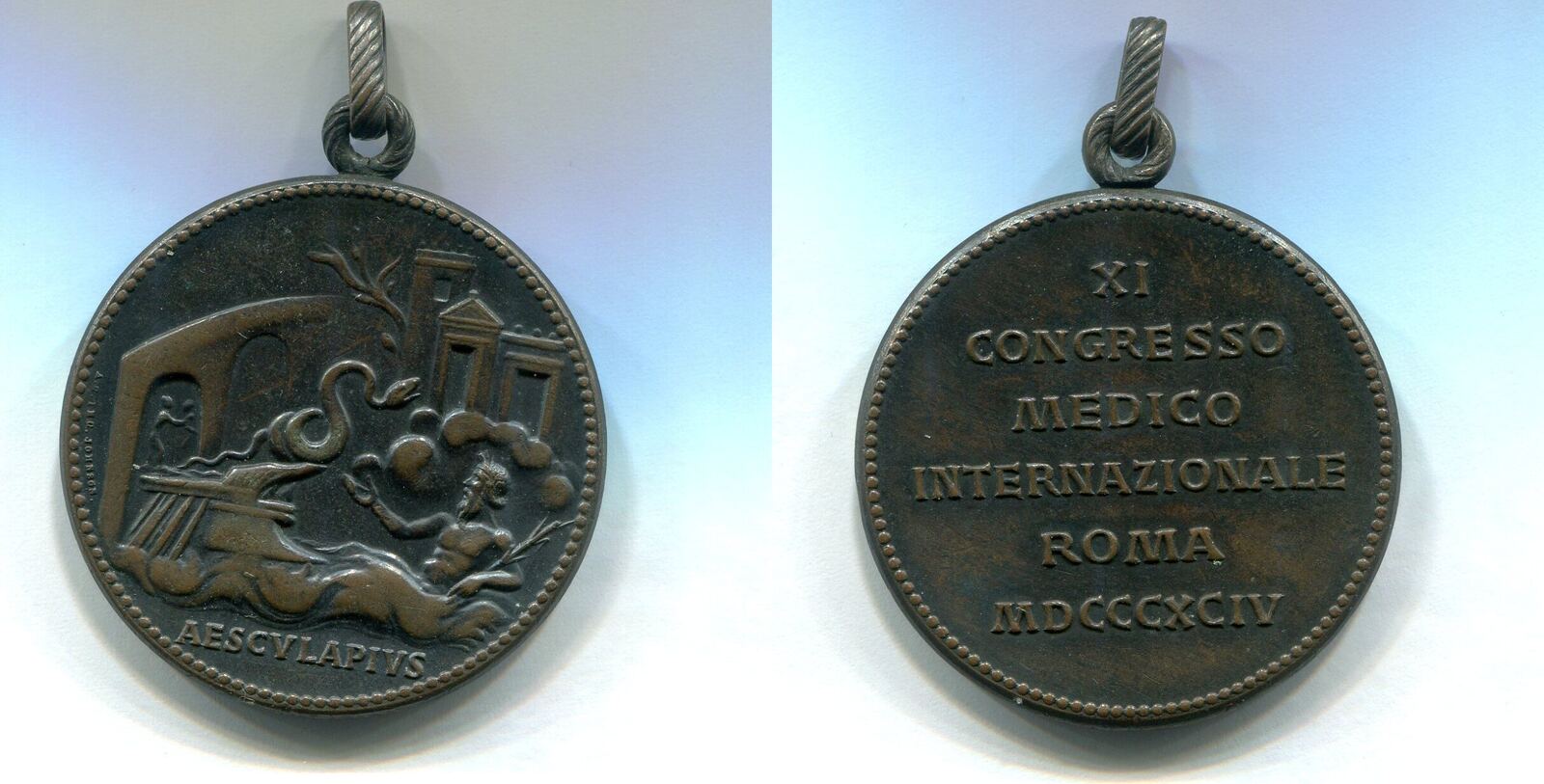 Medicina in nummis, Br.Medaille 1894 auf den XI.Medizinischen ...