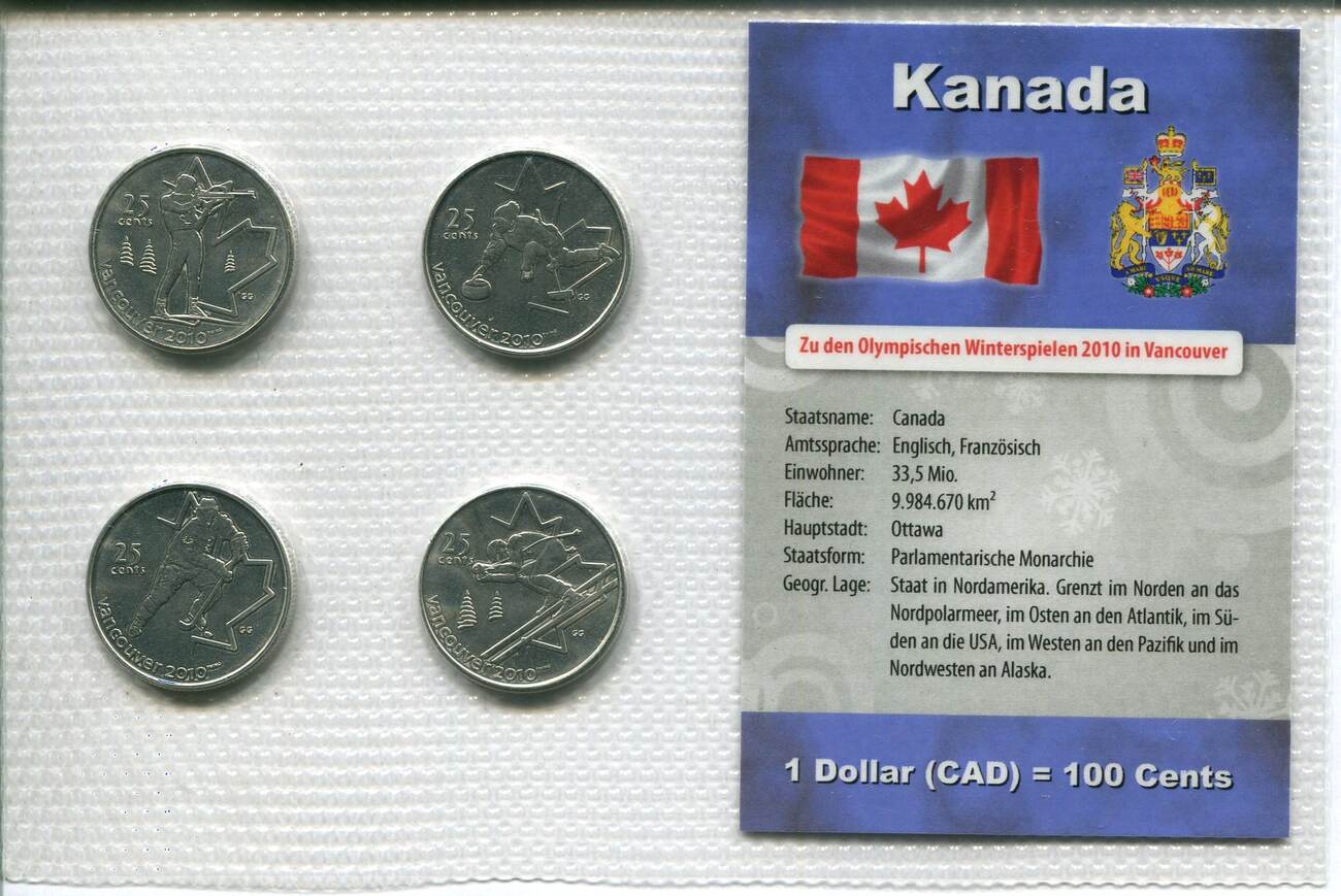 Kanada 4 X 25 Cents 2007 Kursm nzen Unc MA Shops kanada-4-x-25-cents-2007-kursm-nzen-unc-ma-shops