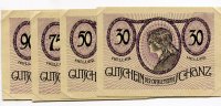 Österreich/Schanz, 30,50,75,90 Heller, -