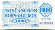 Bosnien Herzegovina, 1000 Dinara Stempel"ZENIZA" ,
