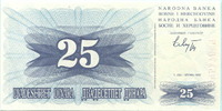 Bosnien Herzegovina, 25 Dinara