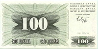 Bosnien Herzegovina, 100 Dinara