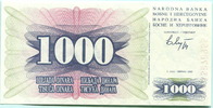 Bosnien Herzegovina, 1000 Dinara