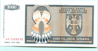 Bosnien Herzegovina, 1000 Dinara Banja Luka,