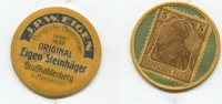 Großkaldenberg, 5 Pfennig J.P.W.Eigen"Orginal Eigen Steinhäger": -Briefmarkenkapselgeld, -