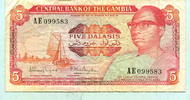 Gambia, 5 Dalasis (1987-90) III 9,95 EUR Differenzbesteuert nach §25a UStG zzgl. 3,00 EUR Versand