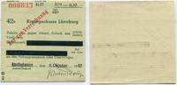 Lüneburg, 10 Pfennig Amelinghausen - Scheck der Kreissparkasse Lüneburg, -