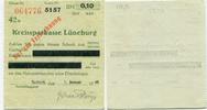 Lüneburg, 10 Pfennig Sottorf / Scheck der Kreissparkasse Lüneburg, -
