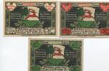 Ostpreußen, 50 Pfg. 75 Pfg. 1 Mk. Ortelsburg, -