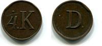 Schweden, Kupfer Token 1/4 Degerfors Bruk Werk, -
