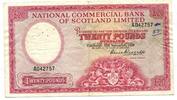 Schottland, 20 Pounds National Commercial Bank of Scotland, -