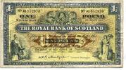 Schottland, One Pound The Royal Bank of Scotland, -