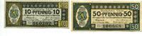 Württemberg, 10 Pfg. 50 Pfg. Biberach, -