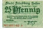 Hessen, 25 Pfg. Friedberg, -