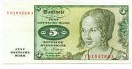 Deutschland, 5 Mark Ersatznote/Replacement, -