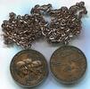 Großbritannien Kupfer Medaille ~ The Beatles - mit original Kette ~ -