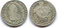RDR/Österreich, 20 Kreuzer 1770B/E:v.M.-D Maria Theresia 1740-1780, ss/vz