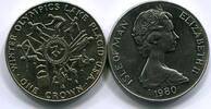 Isle of Man 1 Crown ~ Olympiade Lake Placid ~ -
