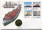 DDR 5 Mark ~ Numisbrief - Überseehafen Rostock ~ -