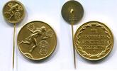 Deutschland 925 Silber vergoldet Nadel + Medaille ~ ADAC Für Verdienste sportlicher Organisation - mit Etui ~ -