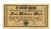 Sachsen 5 Mio. Mk. Dresden, -