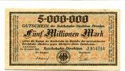 Sachsen 5 Mio. Mk. Dresden, -