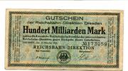 Sachsen 100 Md. Mk. Dresden, -