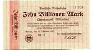 Deutschland 10 Bio. Mk. Berlin,Reichsbahn, -