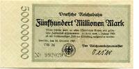 Deutschland 5 Mio. Mk. Berlin,Reichsbahn, -