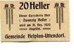 Oberösterreich 20 Heller Helpfau-Uttendorf, -