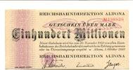 Deutsches Reich 100 Mio. Mark Altona, -